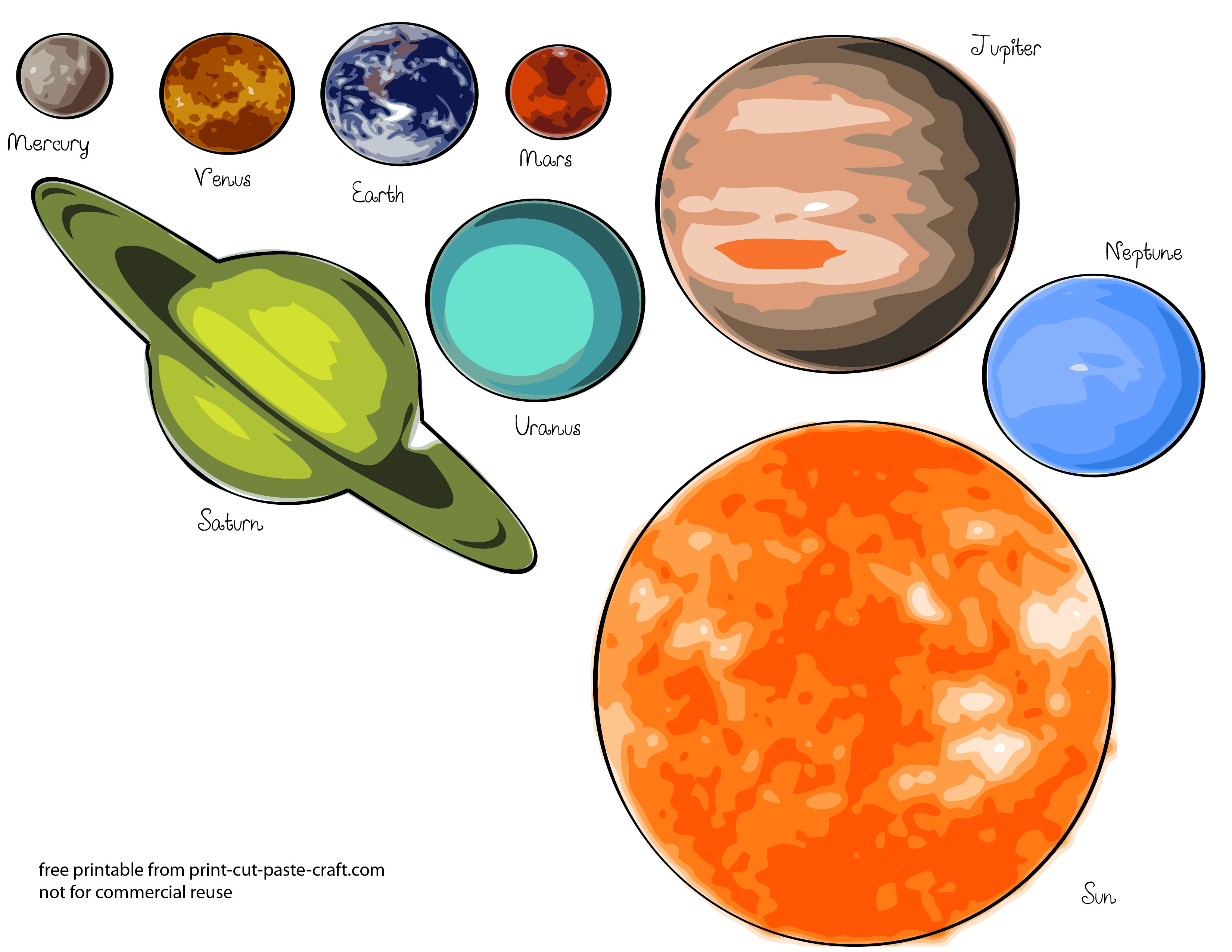 Solar System For Kids Printable Hd Photo Clipart