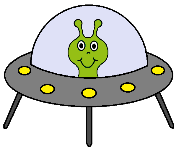 Alien And Spaceship Hd Image Clipart
