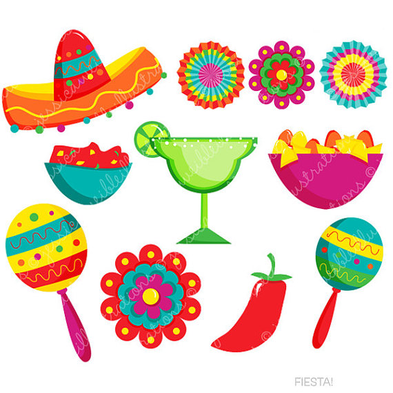 Fiesta Cute Digital Spanish Mexican Transparent Image Clipart