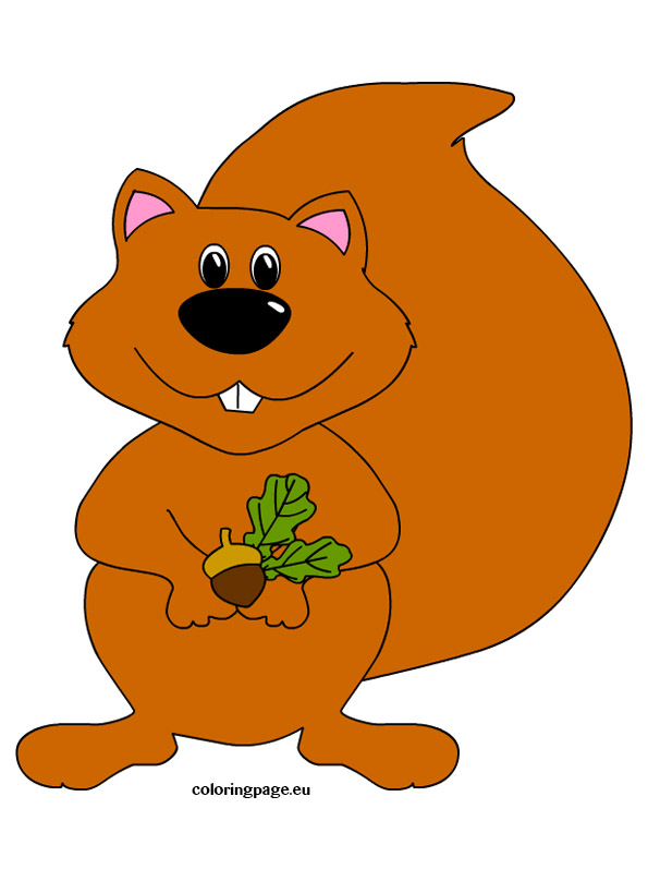 Squirrel Coloring Page Transparent Image Clipart