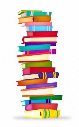 Stack Of Books And Book On Clipart