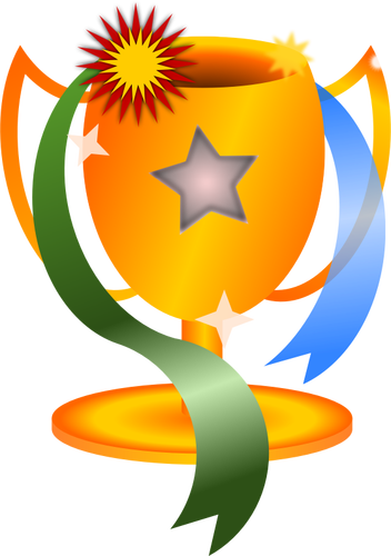 Trophy With Ribbons Clipart