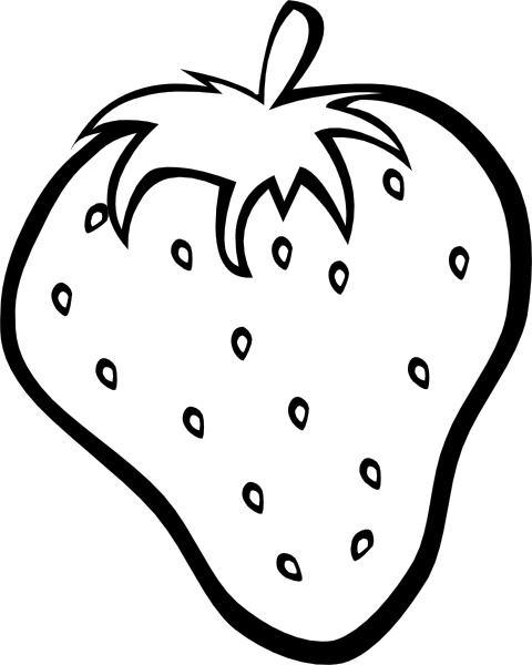 Outline Strawberry Vector In Open Office Drawing Clipart