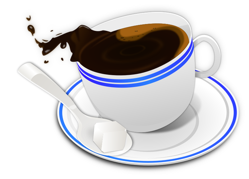 Of Tilted Cup A Coffee Clipart