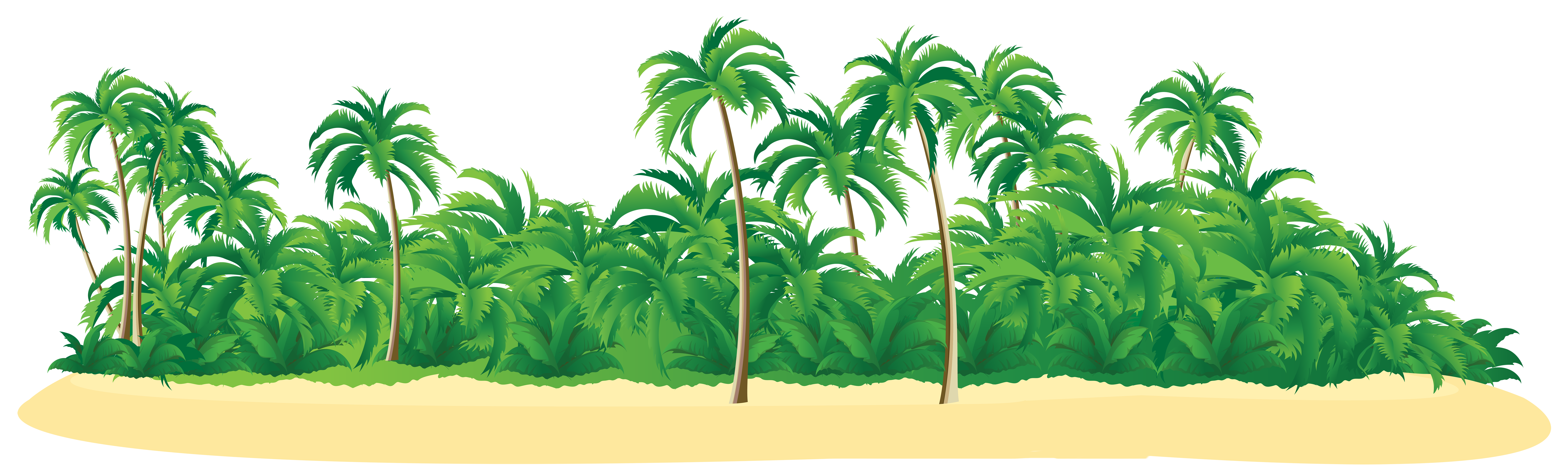 Summer Island Trees Tropical Resort Britain Palm Clipart