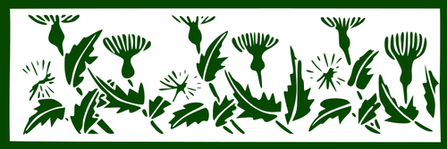 Image Of Thistle Plants Selection Clipart