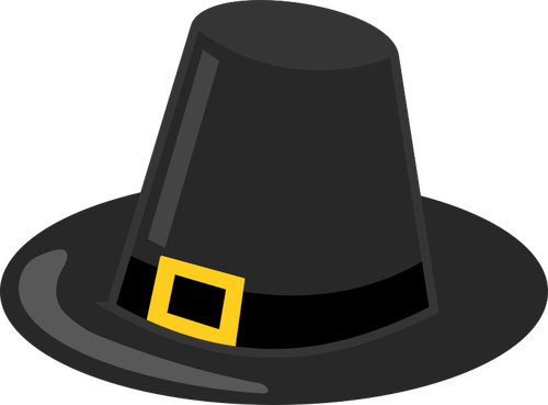 Pilgrim'S Hat With Black Band Clipart