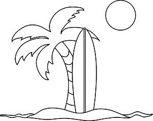 Tropical Surfboard Surfing Surf Pictures Of Image Clipart