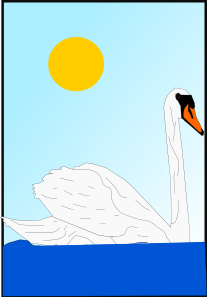 Swimming Swan Vector 4Vector Image Png Clipart