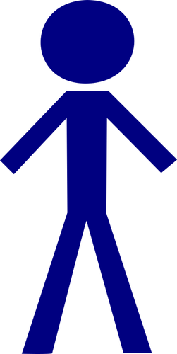 Of Blue Male Stick Figure Clipart