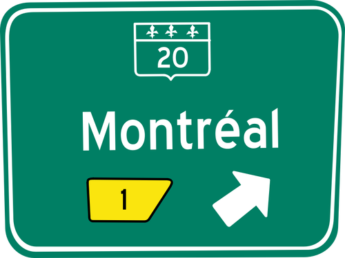 Montreal Exit Traffic Sign Clipart