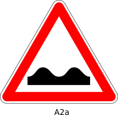 Of Bumpy Road Triangular Road Sign Clipart