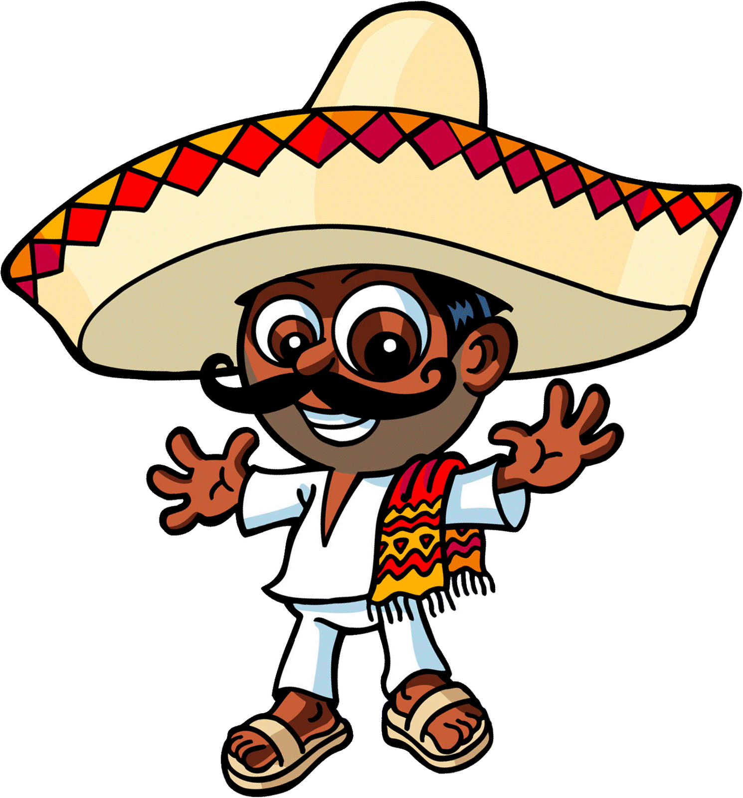 Cuisine Mexican Topic Mexicans Taco Cartoon Clipart