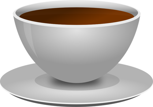 Of Photorealistic Coffee Cup With A Saucer Clipart