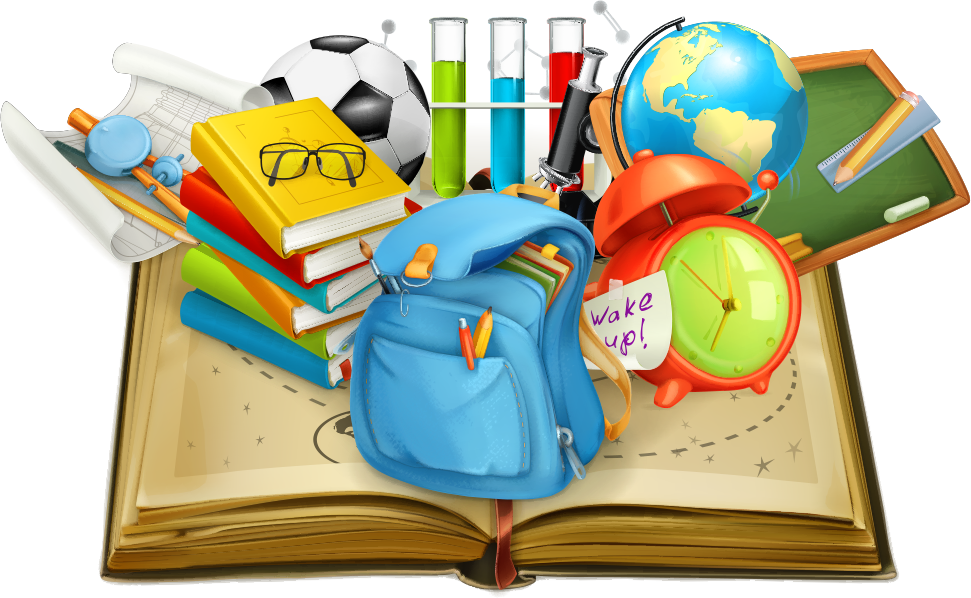 School Vector Books Student In Supplies Education Clipart