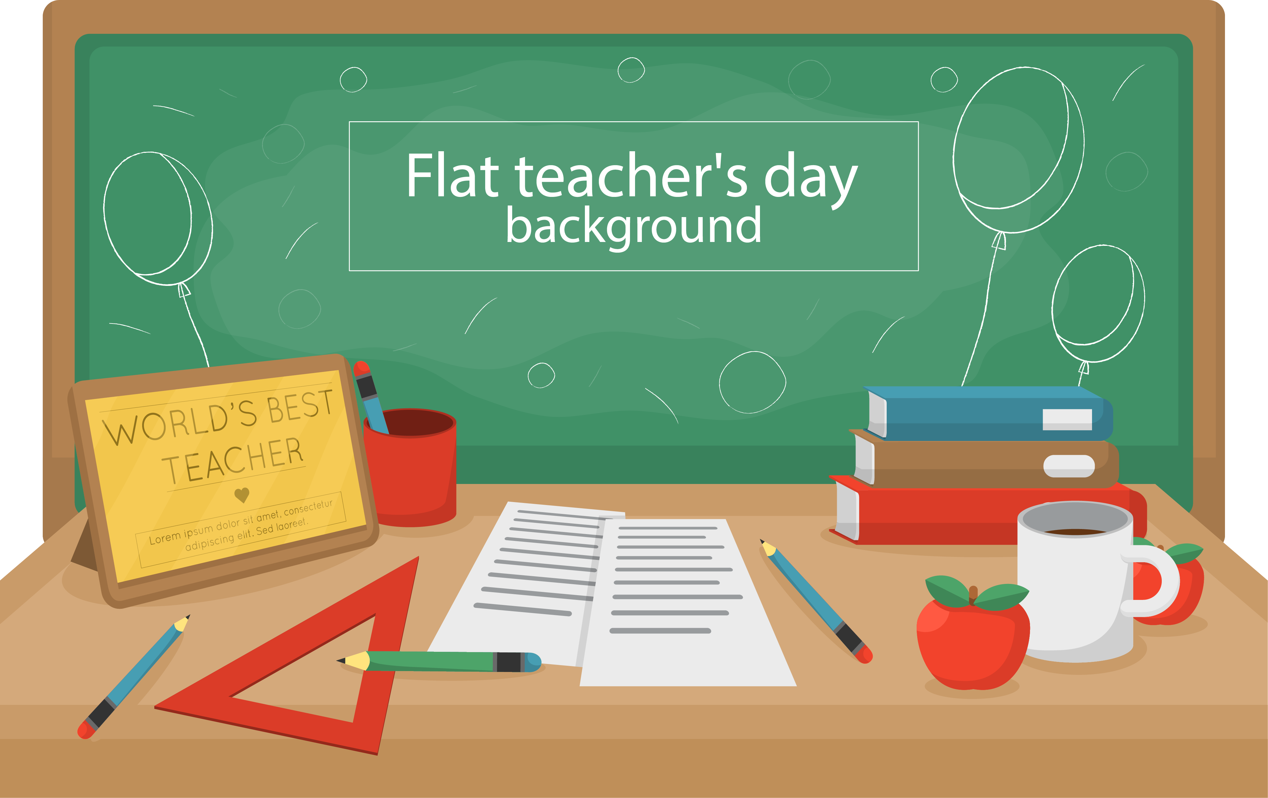 Download School Blackboard Creative Vector Teachers Student Desk