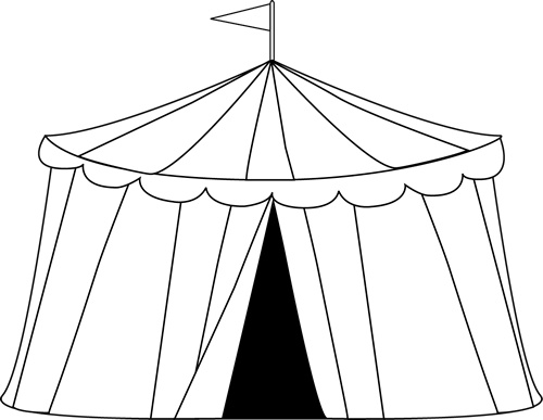 Carnival Circus Tent Image Black And Clipart