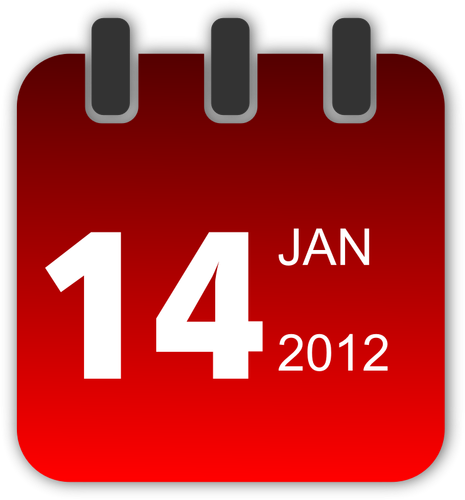 Of Red Daily Calendar Sign Clipart