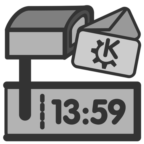 Mailbox Time Clock Clipart