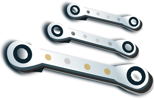 Of Set Of Ratchet Spanners Clipart