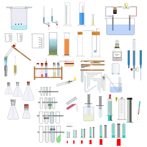 Chemical Lab Equipment Tools Clipart
