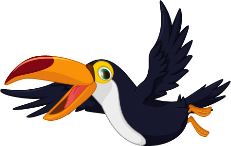Cartoon Toucan Bird Vector In Encapsulated Postscript Clipart