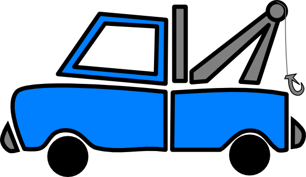 Tow Truck Blue Tow At Vector Clipart