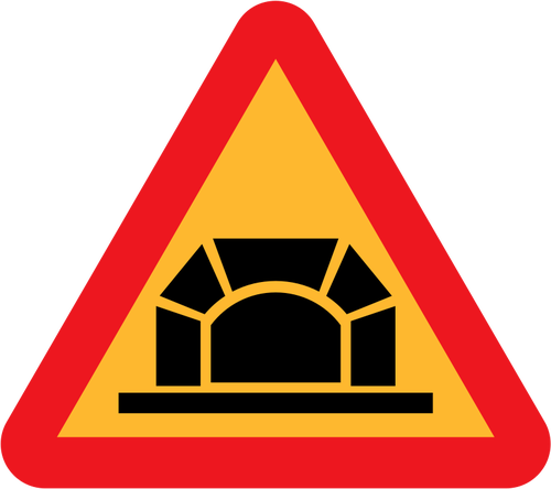 Tunnel Road Sign Clipart
