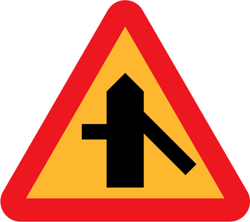 Merging Traffic Symbol Clipart