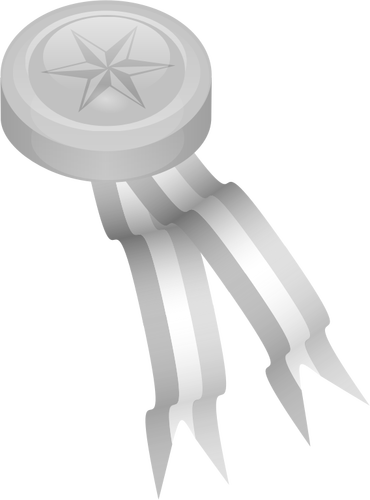 Silver Medal With Ribbons Clipart