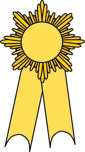 Of Medal With A Yellow Ribbon Clipart