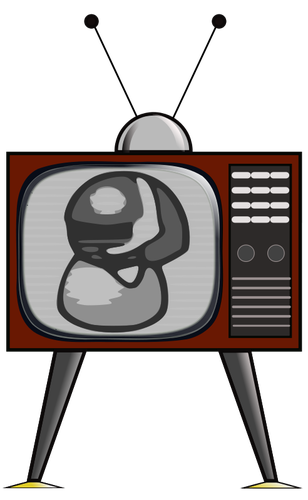 Of An Old Tv Receiver Clipart