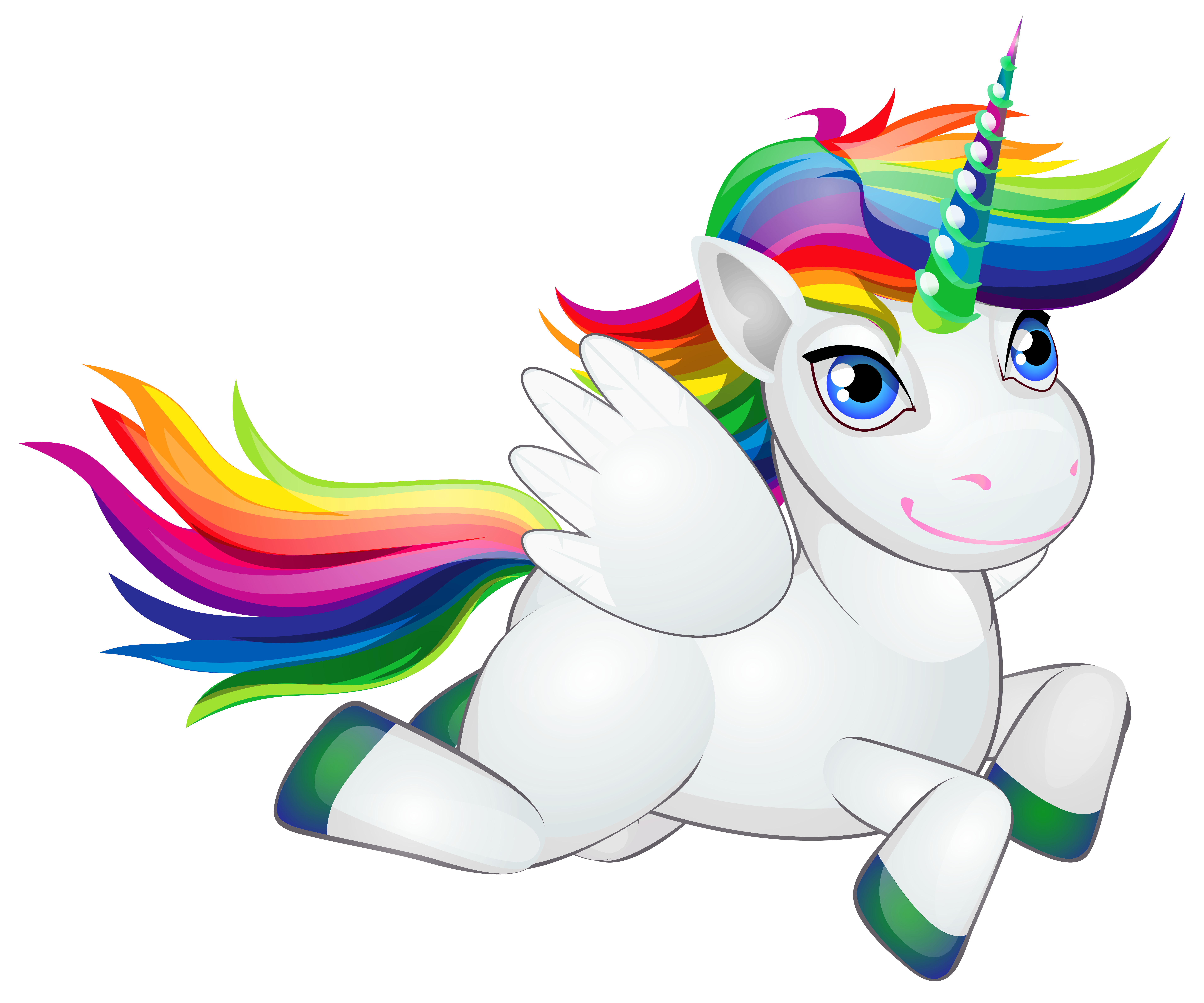 Rainbow Horse Pony Cute Unicorn Free HD Image Clipart