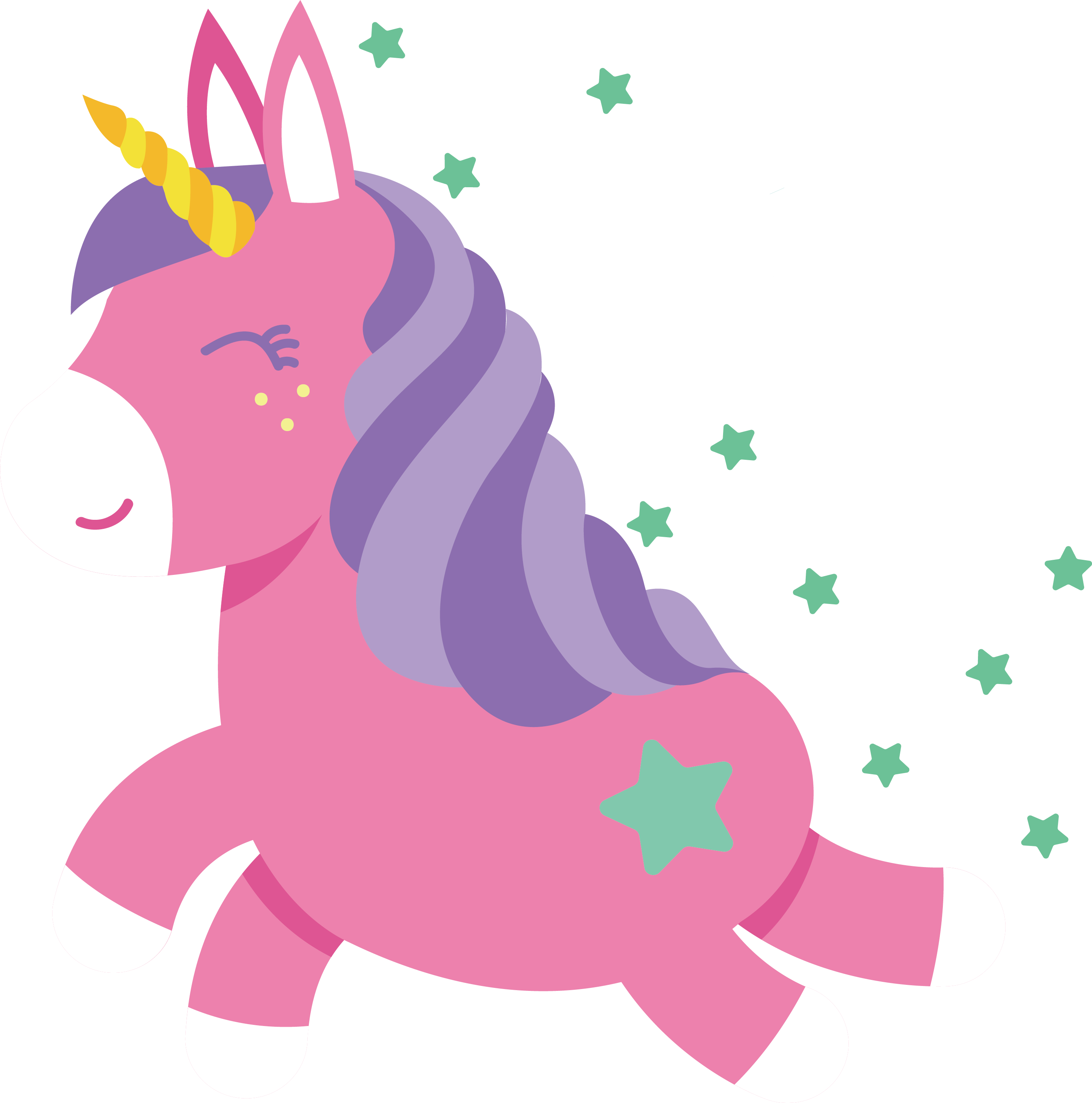 Invisible Pink The Running Unicorn Free Transparent Image HD Clipart