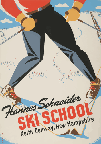 Ski School Poster Clipart