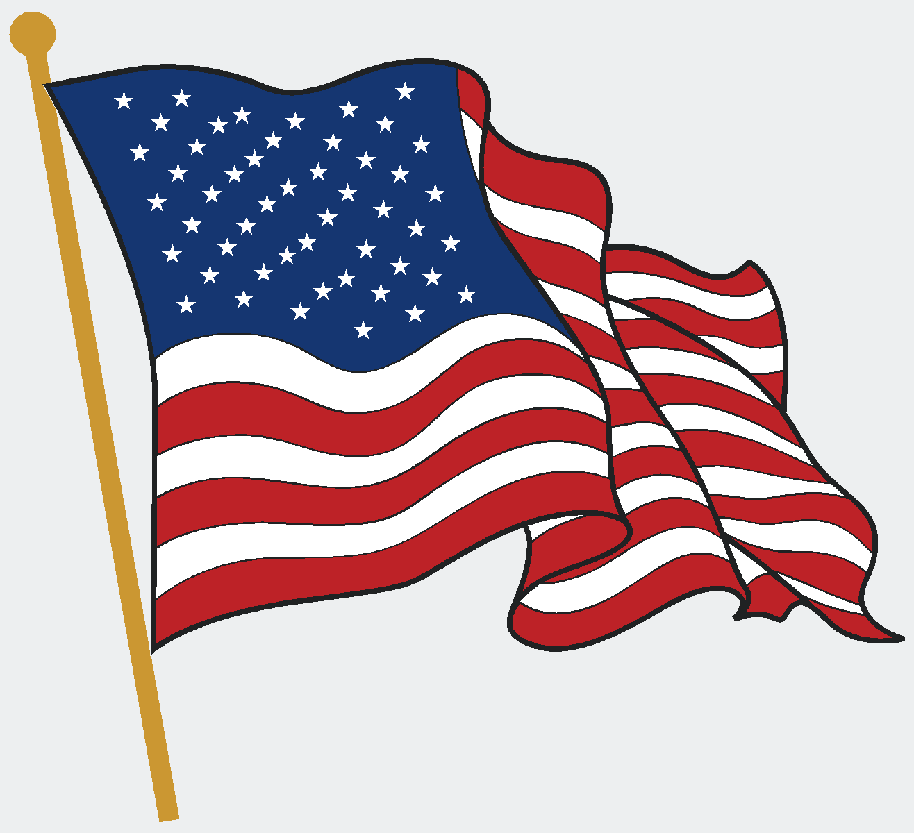 Us Flag American Flag Us Forprint Sm Clipart