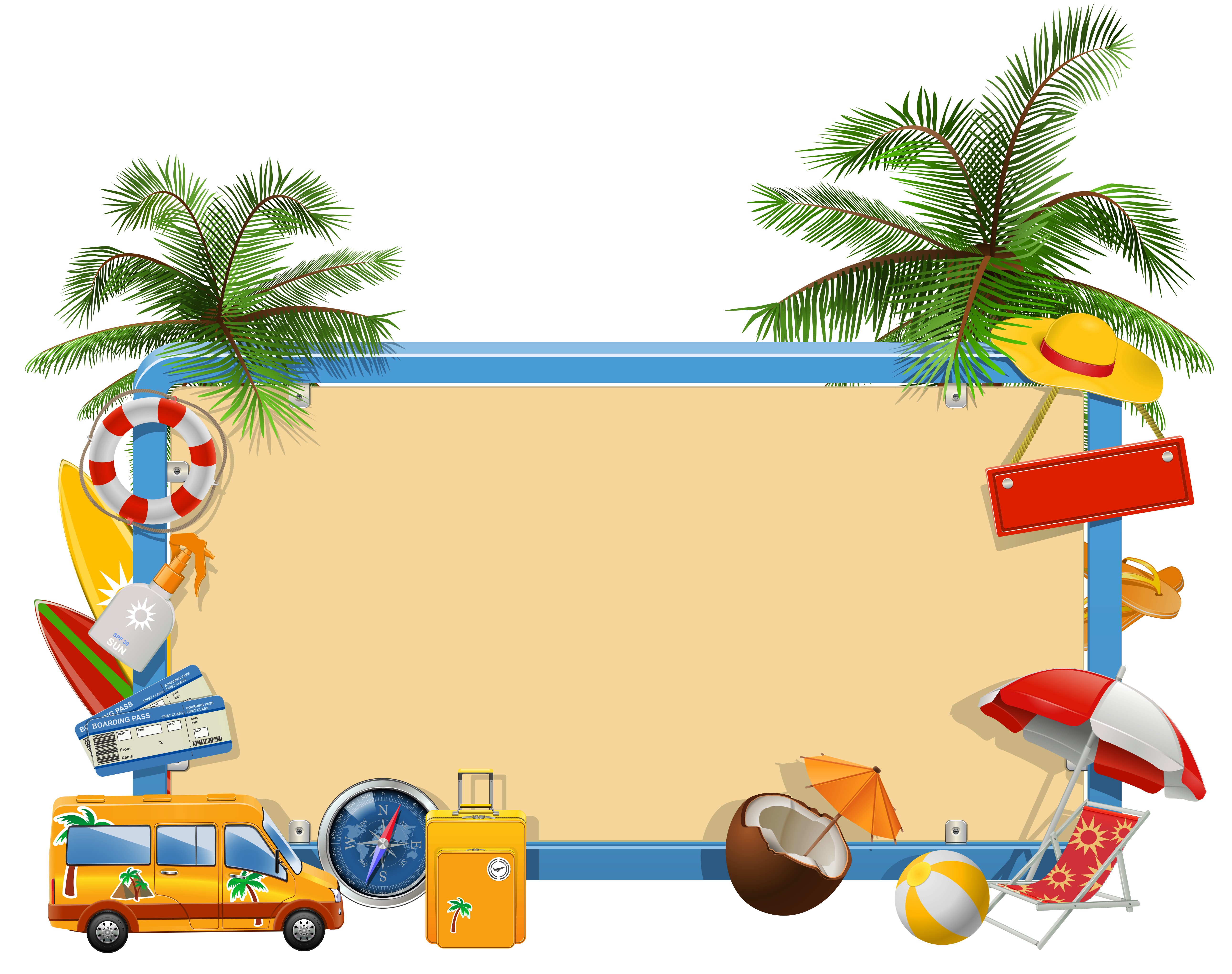 Summer Vacation HD Image Free PNG Clipart
