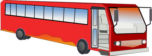 Bus With Open Front Door Clipart