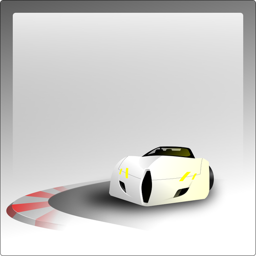 Of Car In A Bend Clipart