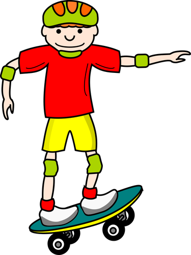 Skateboard Kid Clipart