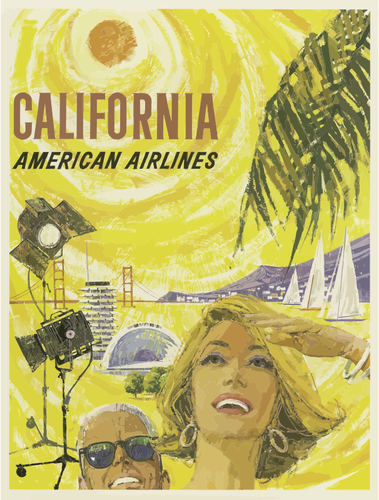 Californian Tourism Poster Clipart