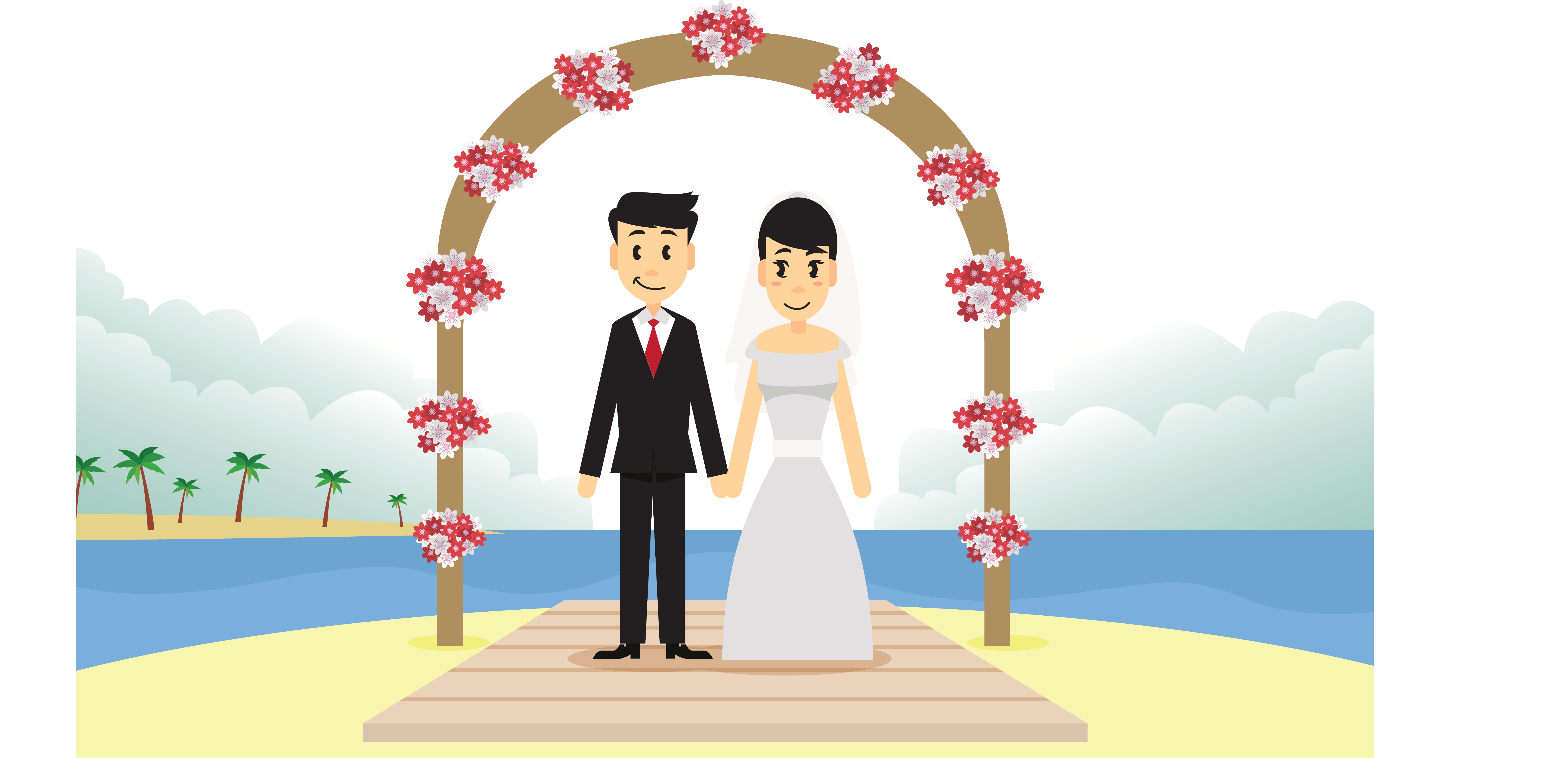 Bridegroom Invitation Scene Illustration Wedding Free HD Image Clipart