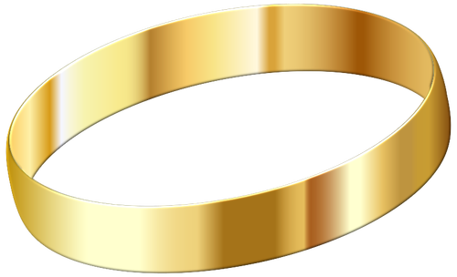 Golden Wedding Ring Clipart