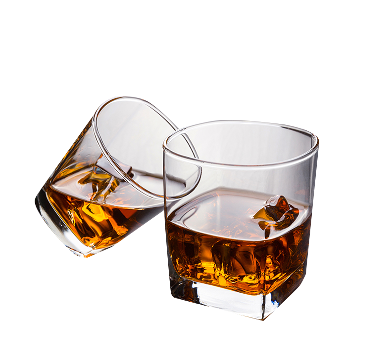 Cup Material Two Glass Drinking Whisky Glasses Clipart
