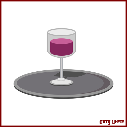 Wine On Platter Clipart