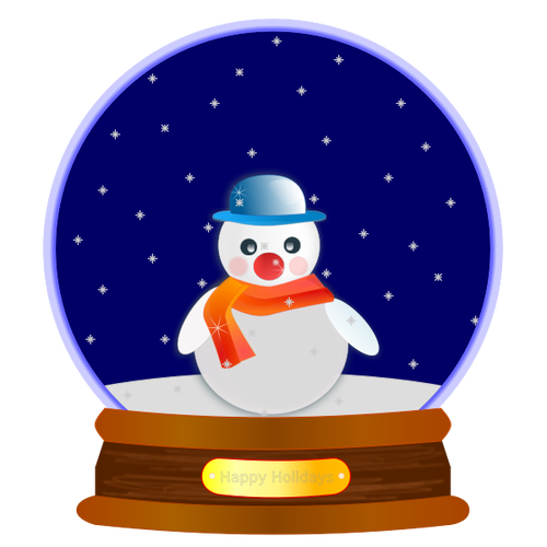Snow Globe Snowman Clipart