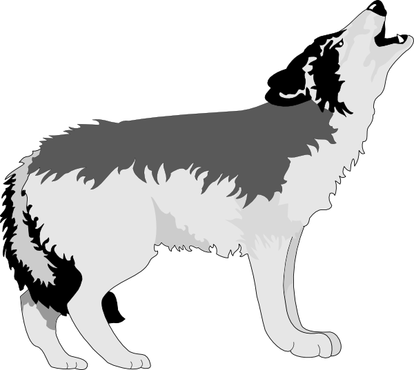 Wolf Howling At Clker Vector Png Image Clipart