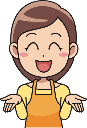 Laughing Apron Woman Clipart