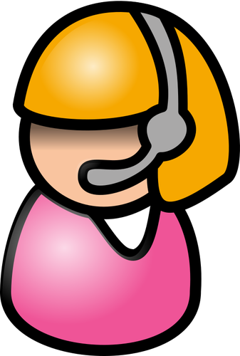 Of Indian Woman With Blonde Hair Telephone Operator Icon Clipart