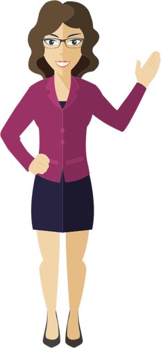 Flat Shaded Business Woman Clipart